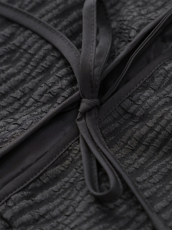 جاكيت مبطن بأكمام مزينة بالريش - بوغتار