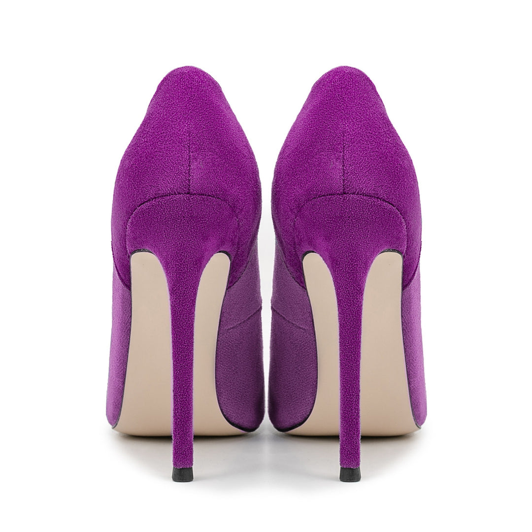 Fuchsia Suede Stiletto Pumps – Royal