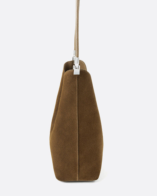 suede shoulder bag with structured silhouette - SOLA