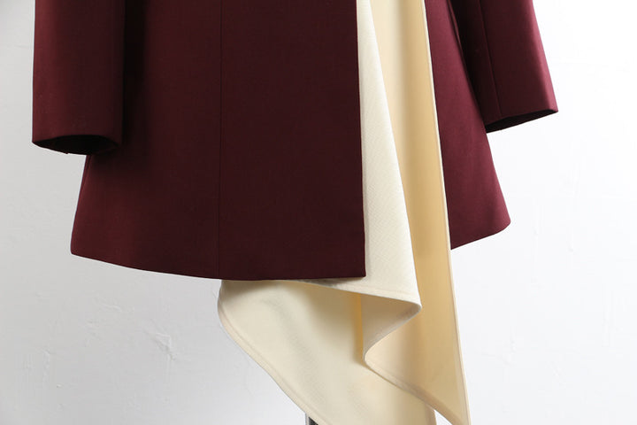Asymmetric contrast lapel blazer – LUNA