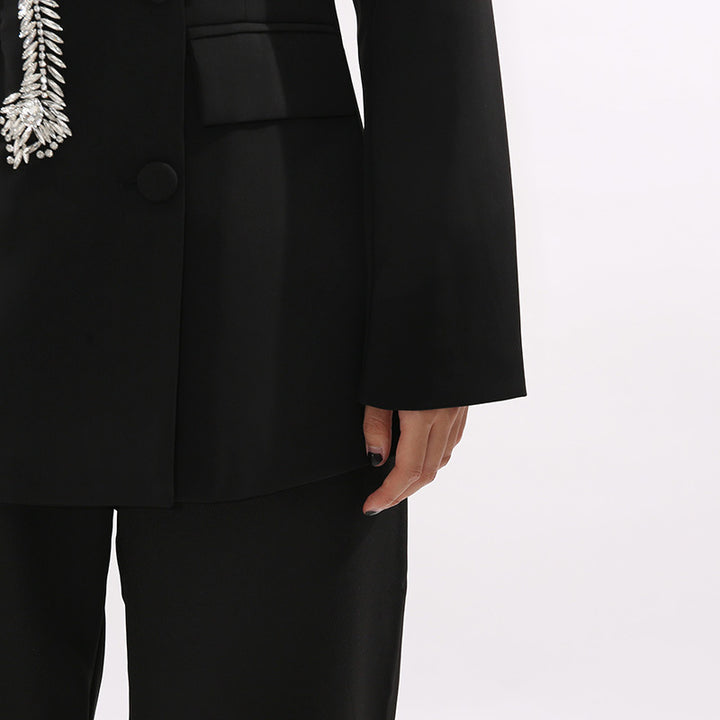 tailored blazer with crystal phoenix embroidery – PHOENIX