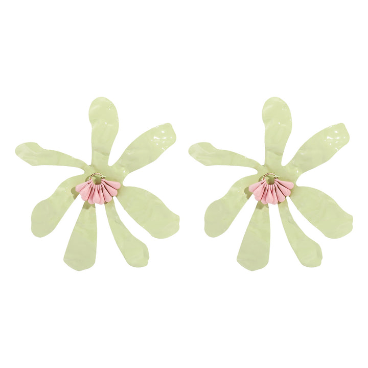 abstract flower enamel earrings – PETALIA