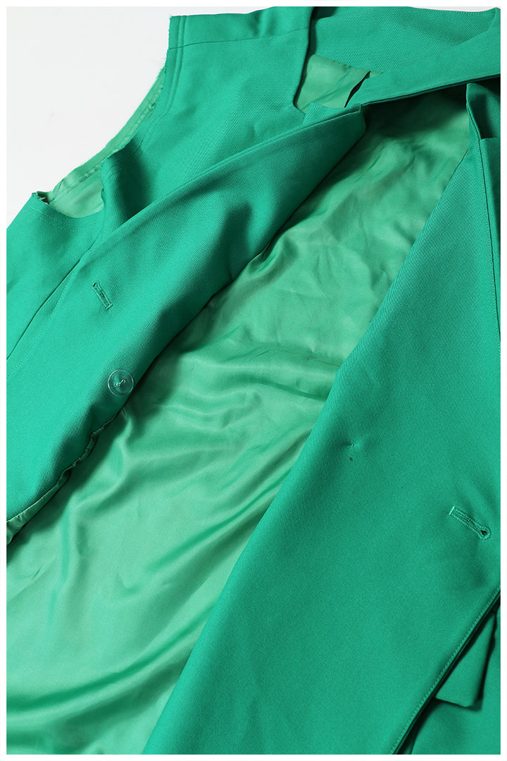 asymmetric sleeveless tailored blazer – EMERALD