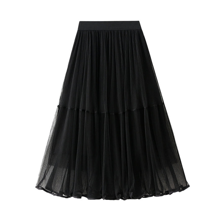 tiered pleated chiffon midi skirt – AUREN