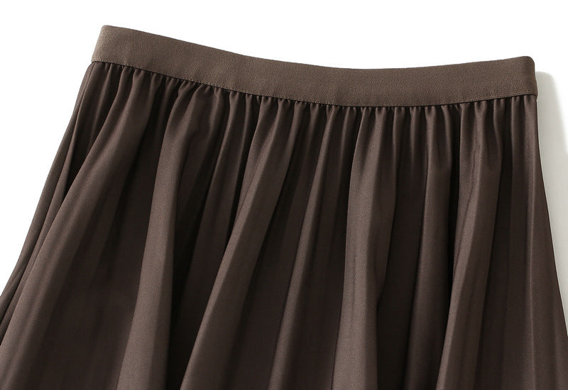 ombre pleated midi skirt with polka dot print – SOIRÉE