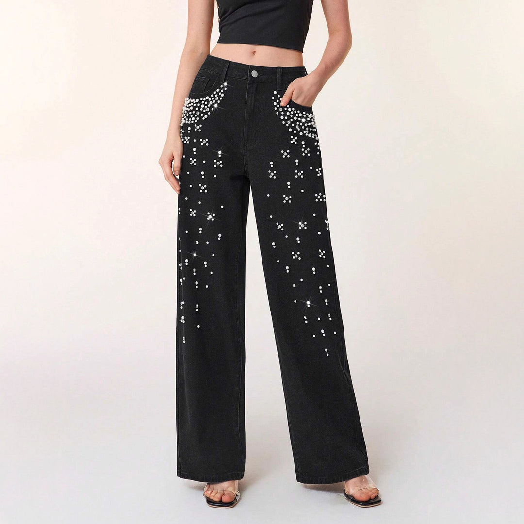 褶皱喇叭袖上衣和高腰裙套装，配腰带 – Rosiny 