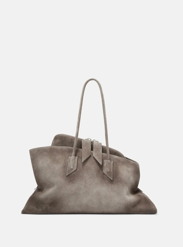 sac cabas en rotin tissé avec doubles poignées en cuir – LÉONIE 