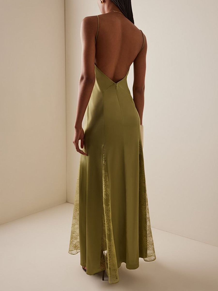 Geplooide top met uitlopende mouwen en maxi-rok set met tailleband – Rosiny 