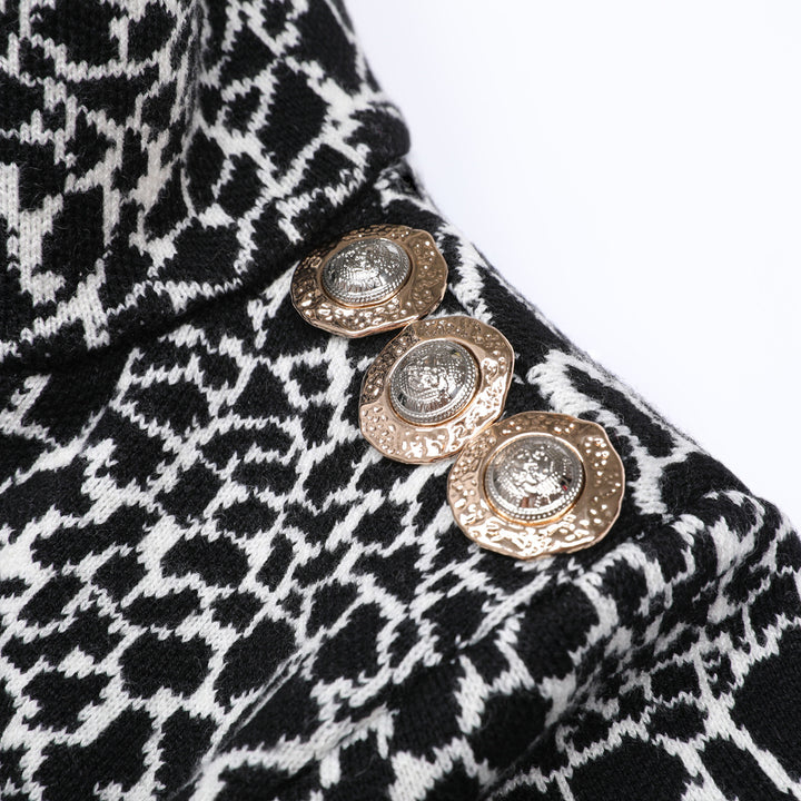 long sleeve mini dress with animal print – NAYANRI