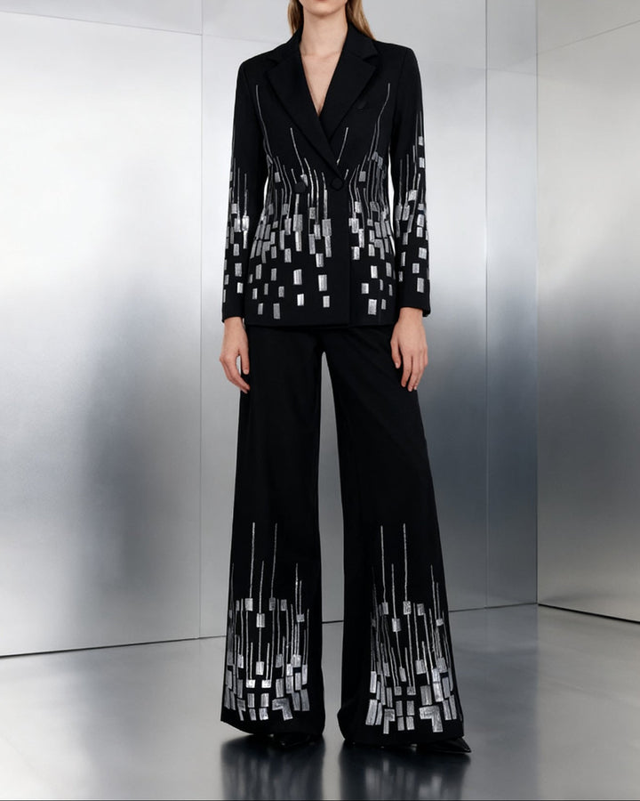 طقم بليزر مصمم خصيصًا ومزين بالترتر - ستيلار