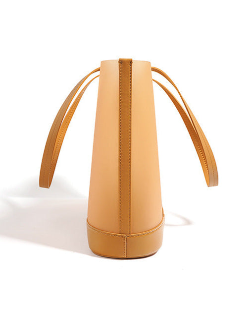 Two-tone translucent tote bag with leather trim - VERAQI