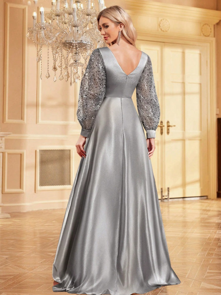 فستان بأكمام منفوخة من الترتر – سيلين