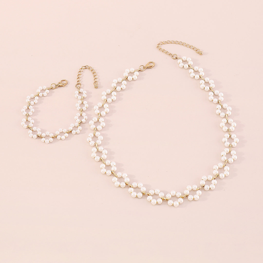 pearl choker and bracelet set – GRACE