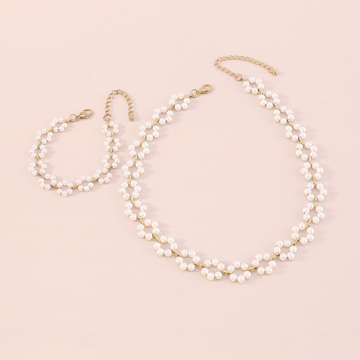 pearl choker and bracelet set – GRACE