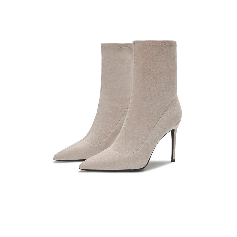 pointed-toe ankle boots with stiletto heel – ARIANZWY
