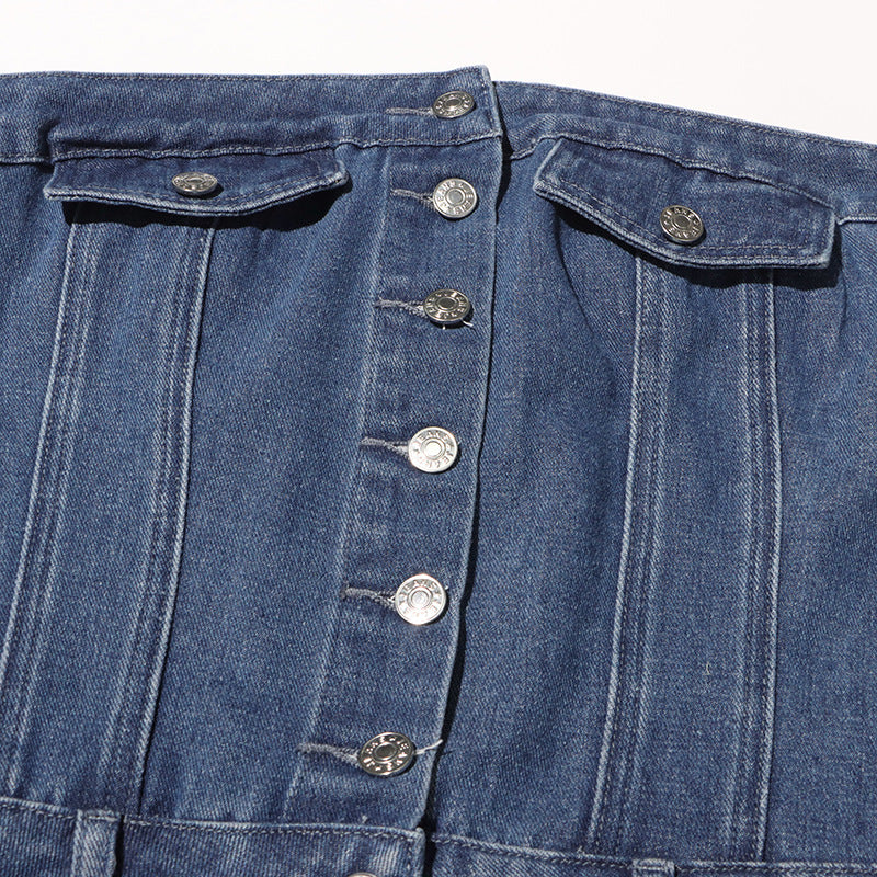 Haut à manches évasées plissées et ensemble jupe longue avec ceinture à la taille – Rosiny 