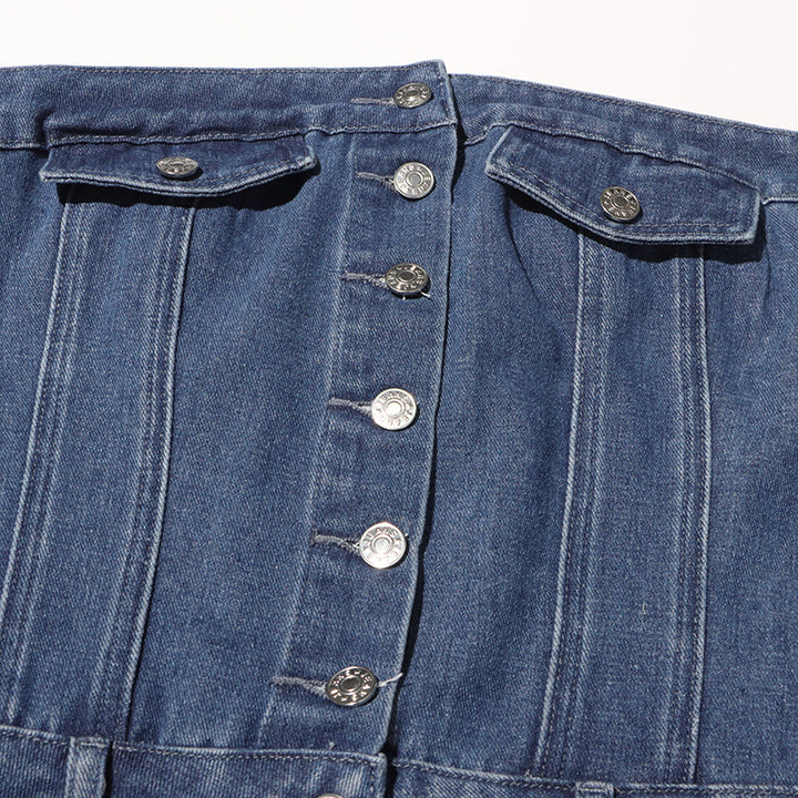 Haut à manches évasées plissées et ensemble jupe longue avec ceinture à la taille – Rosiny 