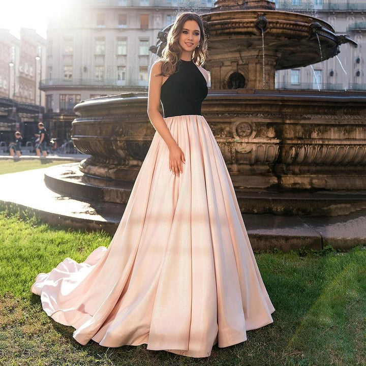 sleeveless ball gown with satin skirt - AURORIKA