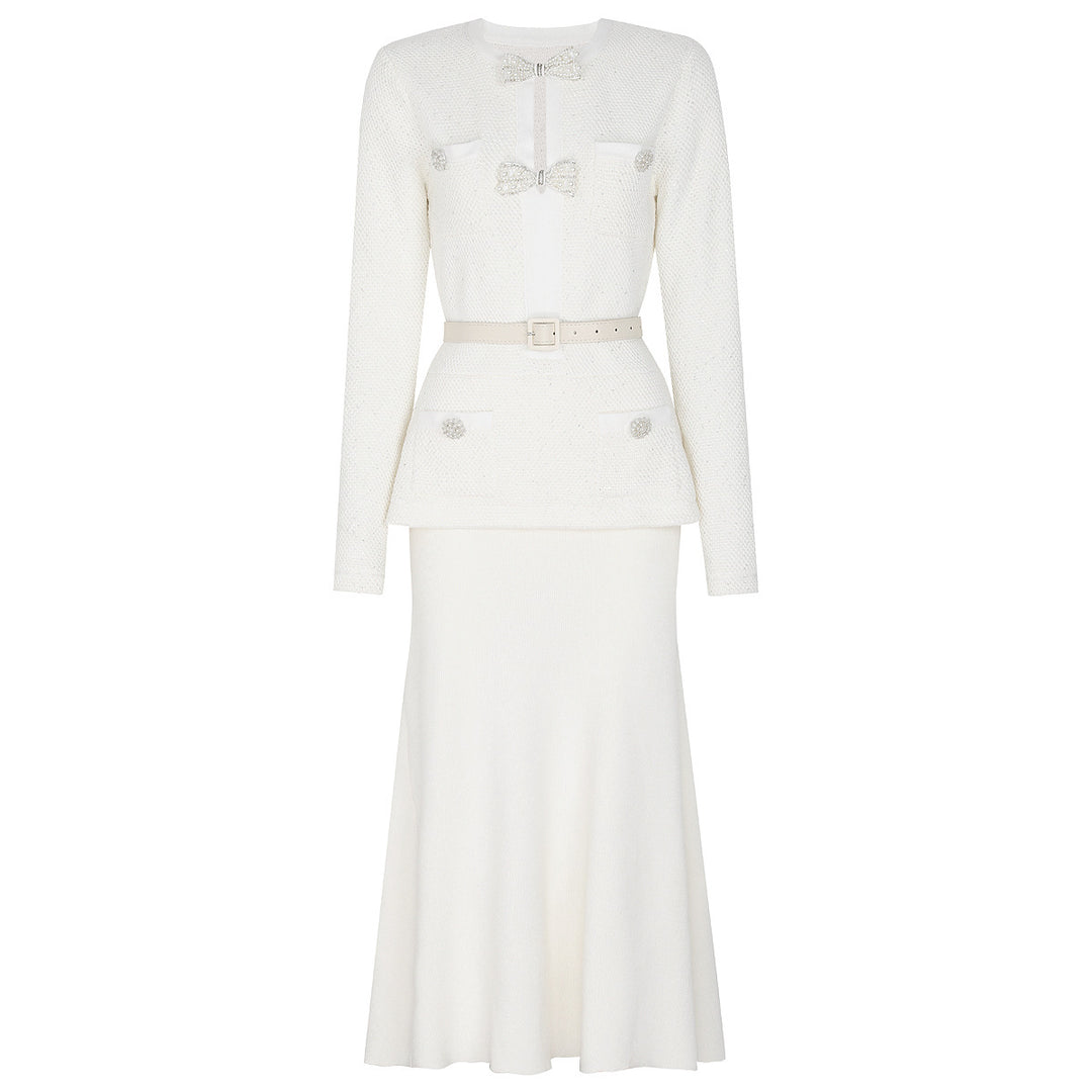 Refined Couture Dress with Sculpted Silhouette – AURELIA