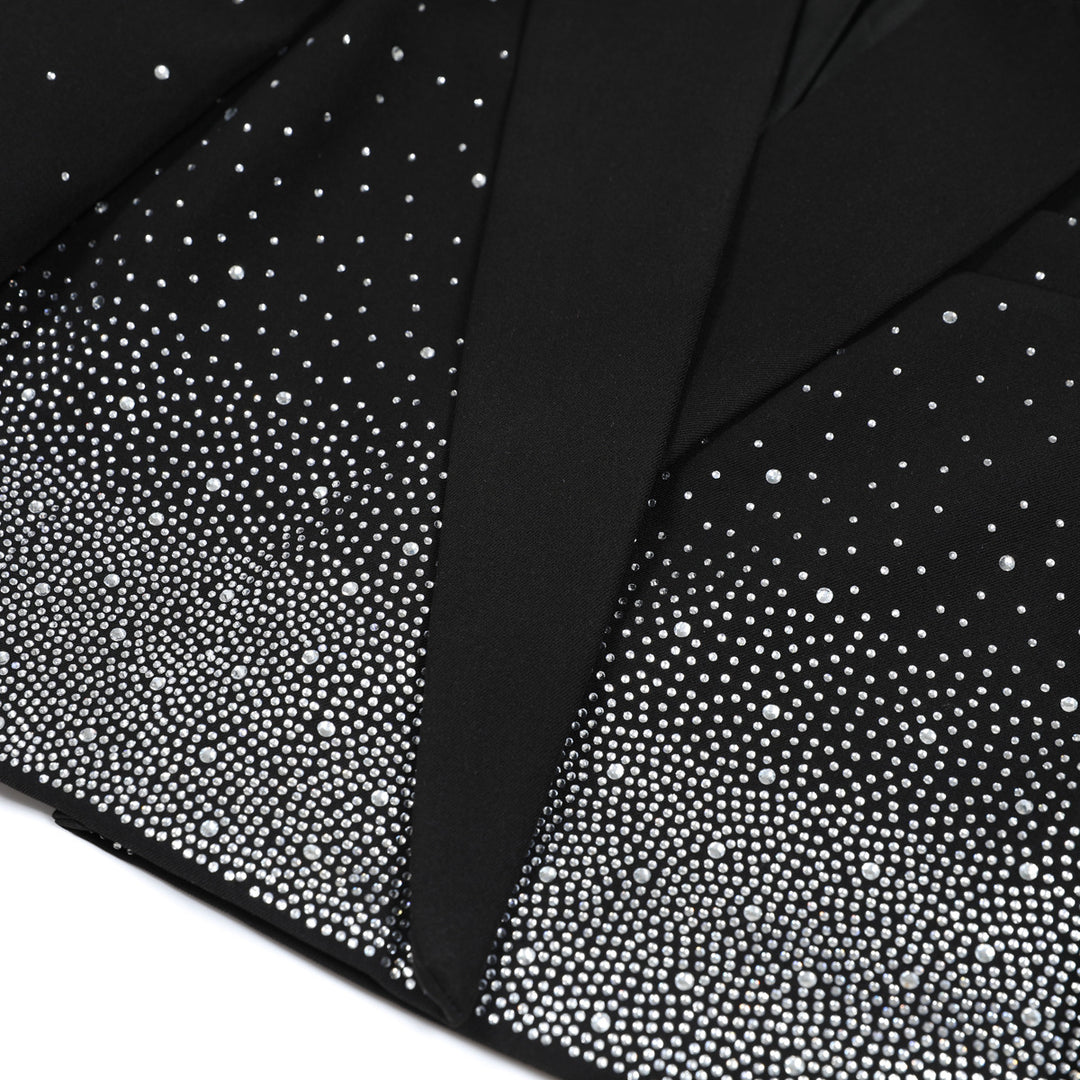 Geplooide top met uitlopende mouwen en maxi-rok set met tailleband – Rosiny 