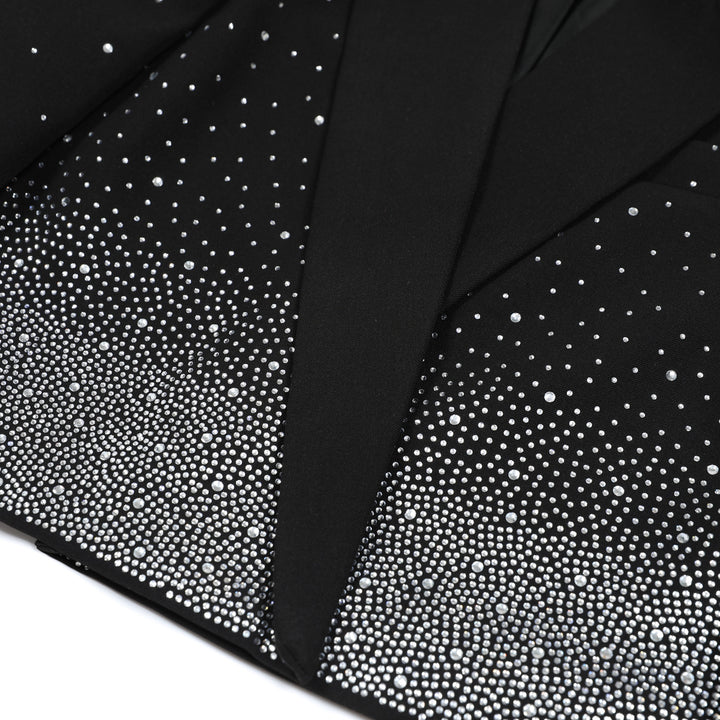 Geplooide top met uitlopende mouwen en maxi-rok set met tailleband – Rosiny 