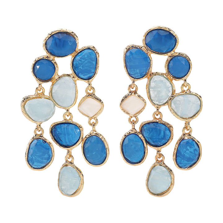 collier chaîne multicolore avec breloques de mer en émail - CORALIA 