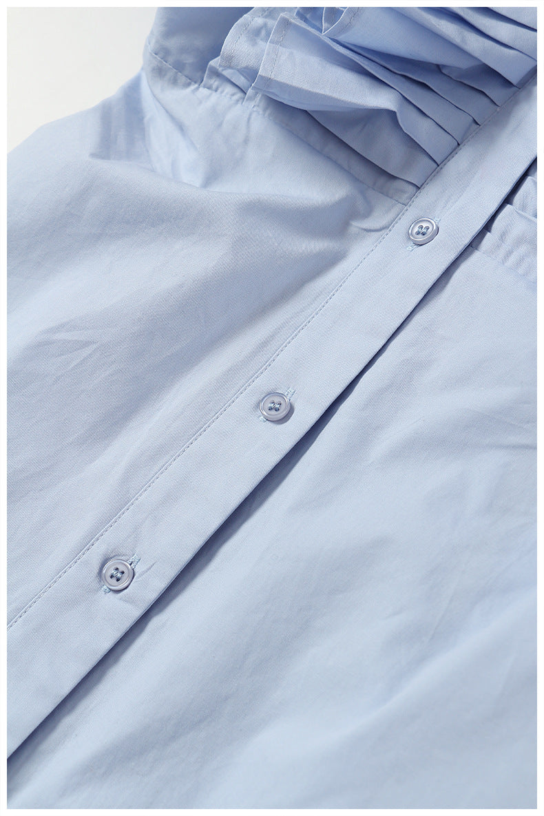 pleated ruffle sleeve chiffon midi dress – ELYSIA