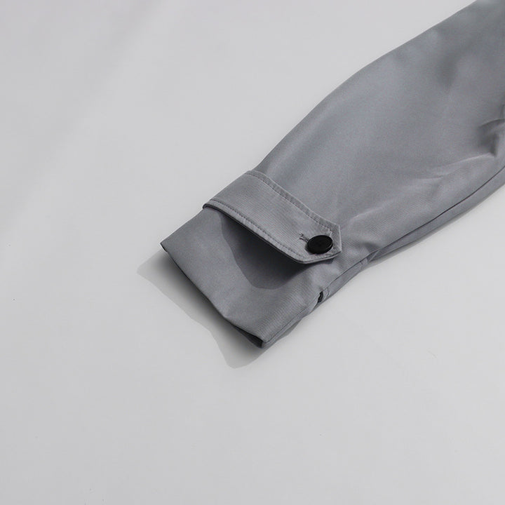 جاكيت ترنش مزدوج الصدر بحزام وياقة عالية - أستريلي