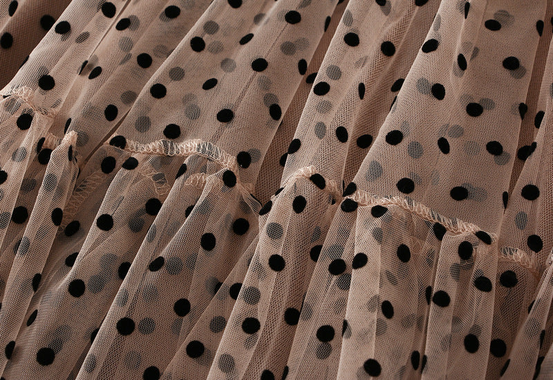 تنورة متوسطة الطول من التول بطبقات – دوتي