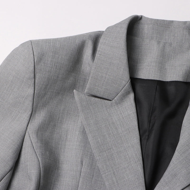 double-breasted peplum blazer with sculpted waist – ELISE