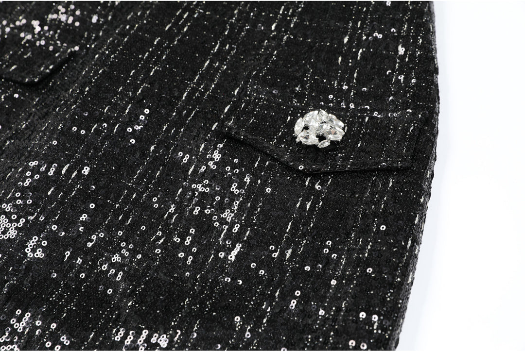 Haut à manches évasées plissées et ensemble jupe longue avec ceinture à la taille – Rosiny 