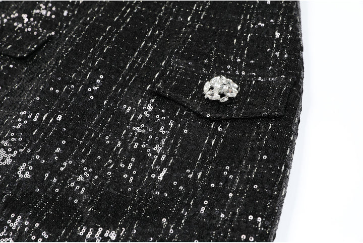 Haut à manches évasées plissées et ensemble jupe longue avec ceinture à la taille – Rosiny 