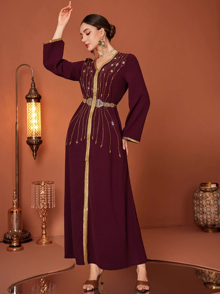 定制喇叭套装，配缎面泡泡袖 - VALENCIA 