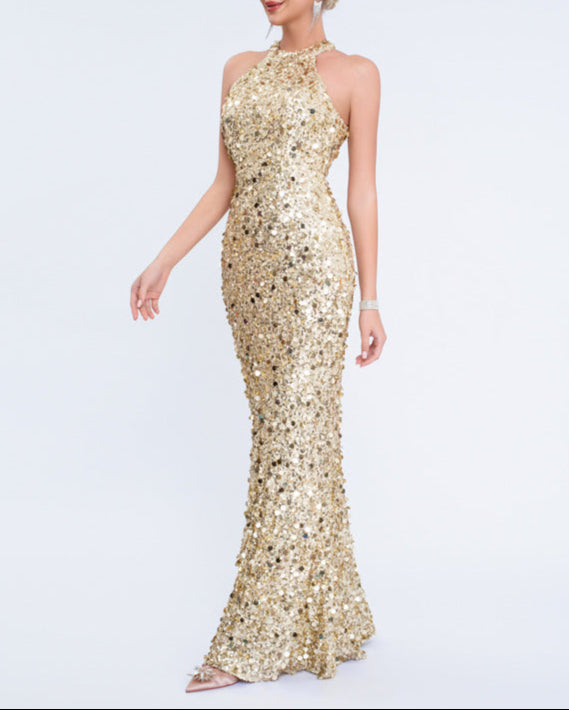 فستان هالتر عمودي بظهر مفتوح – إلودير