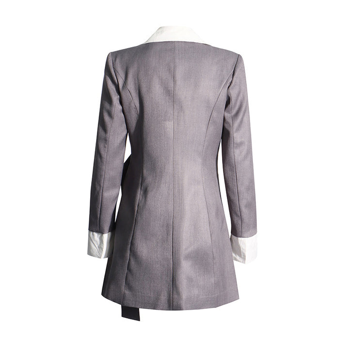 سترة مصممة بشكل غير متماثل مع ياقة متباينة – فيستا