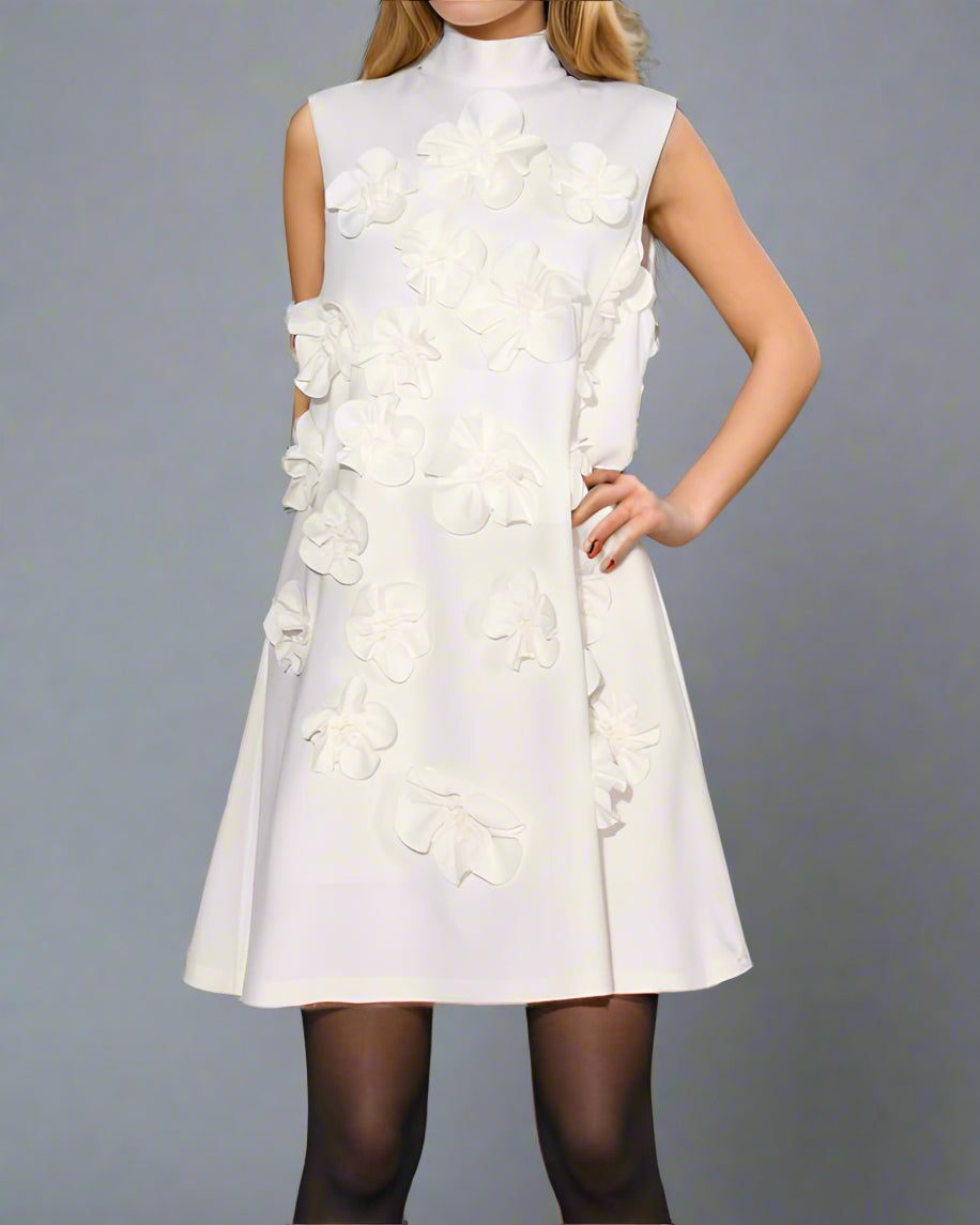 褶皱喇叭袖上衣和高腰裙套装，配腰带 – Rosiny 