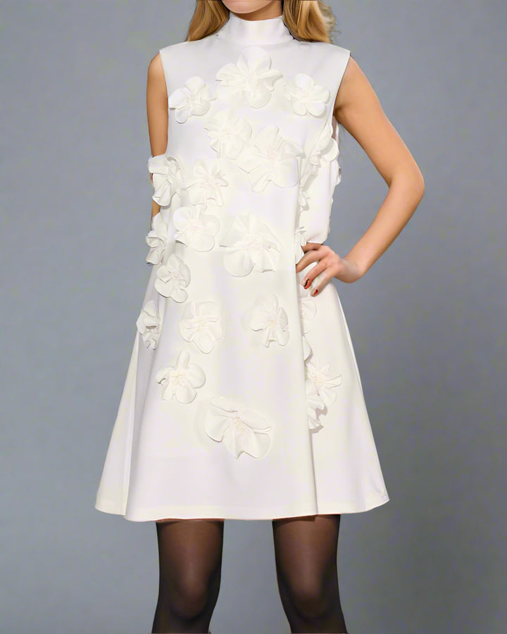 褶皱喇叭袖上衣和高腰裙套装，配腰带 – Rosiny 