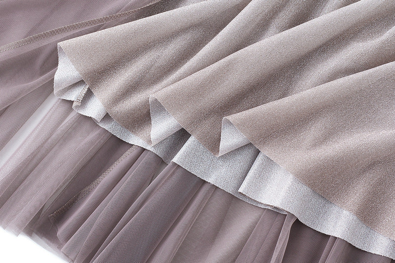 layered shimmer tulle midi skirt – NOCTURNE