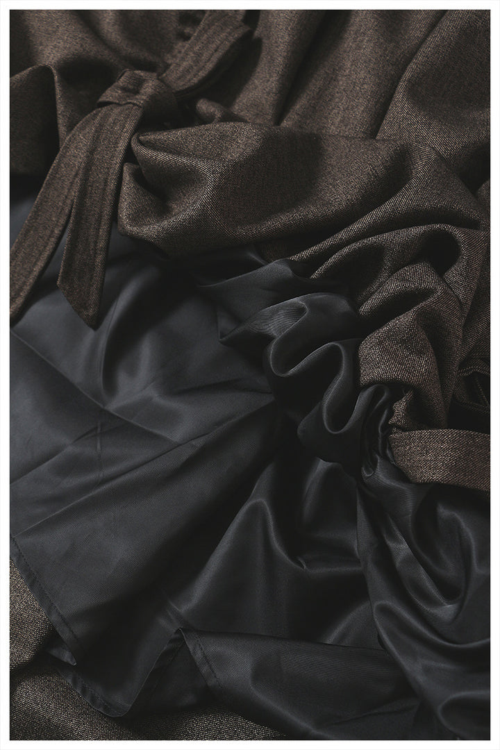 Asymmetrical Ruched Mini Dress with Chain Straps – NASR