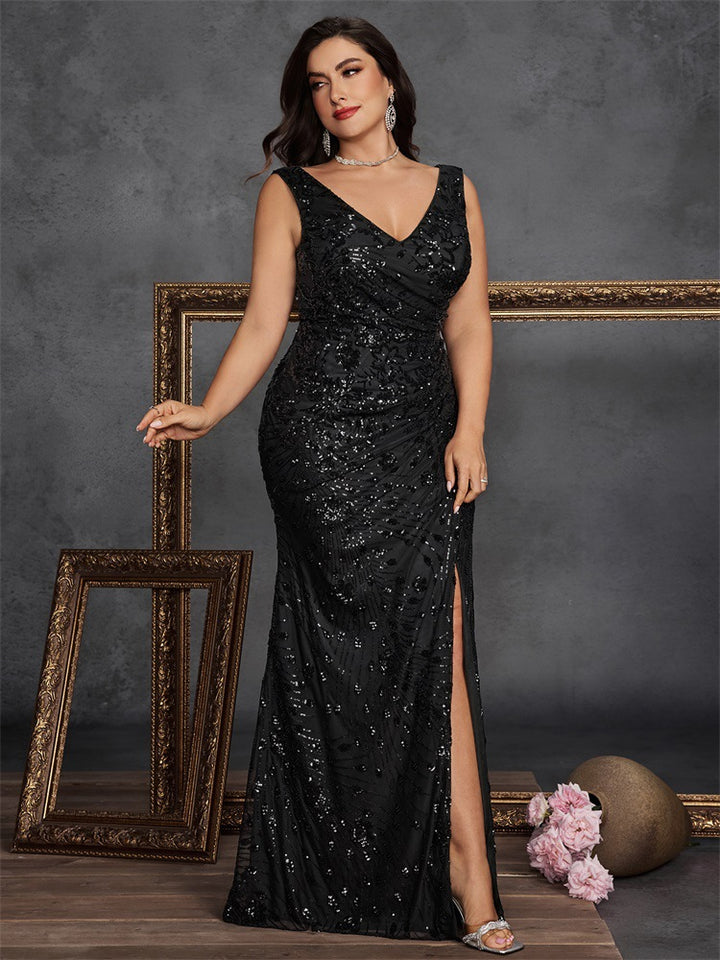 Plissiertes Oberteil mit ausgestellten Ärmeln und Maxirock-Set mit Taillengürtel – Rosiny 