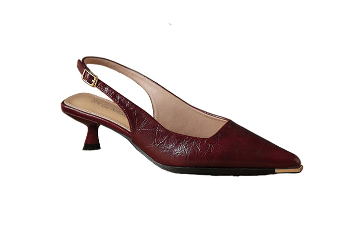 حذاء بكعب مفتوح من الخلف بطرف معدني – سيريناتلو