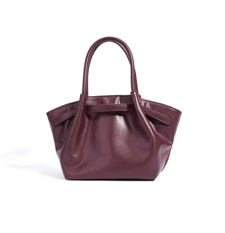 حقيبة توت من جلد الغزال بمقابض منظمة – مايفزو