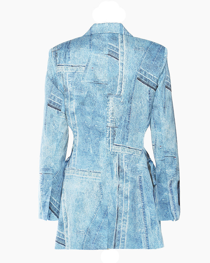 Plissiertes Oberteil mit ausgestellten Ärmeln und Maxirock-Set mit Taillengürtel – Rosiny 