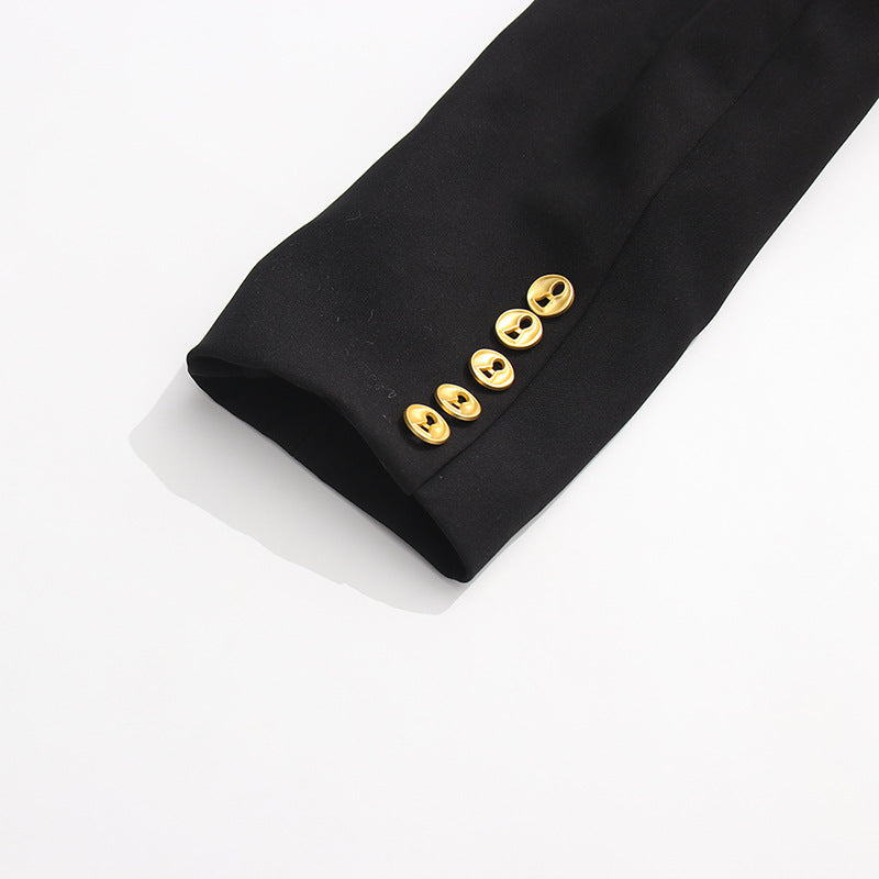 Plissiertes Oberteil mit ausgestellten Ärmeln und Maxirock-Set mit Taillengürtel – Rosiny 