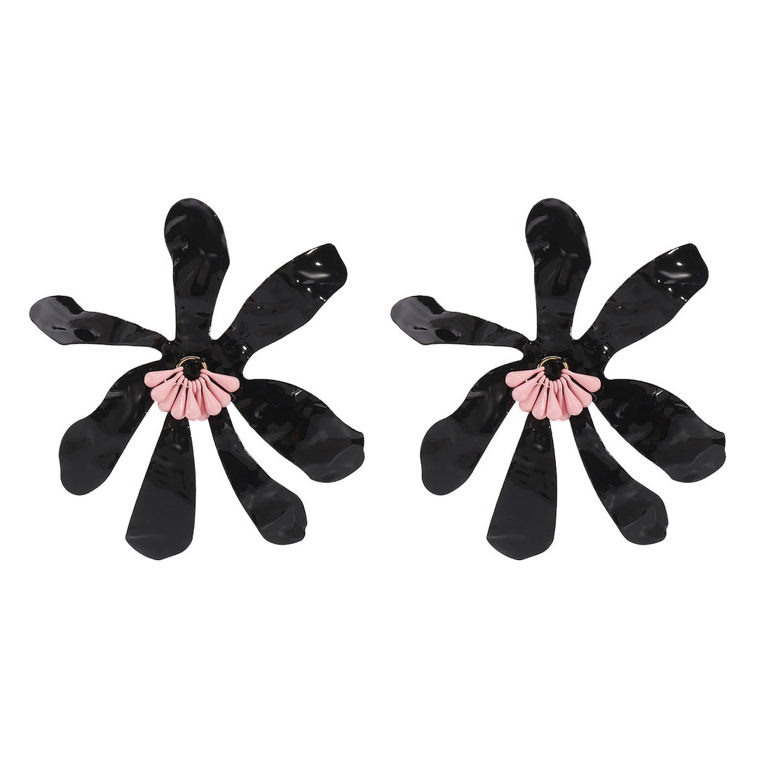 abstract flower enamel earrings – PETALIA