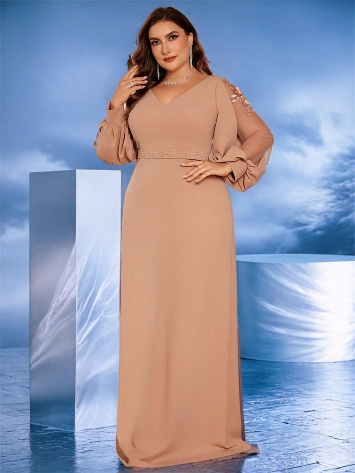 褶皱喇叭袖上衣和高腰裙套装，配腰带 – Rosiny 