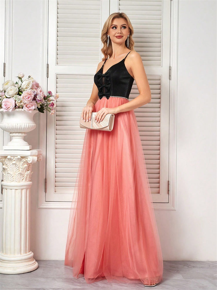 Plissiertes Oberteil mit ausgestellten Ärmeln und Maxirock-Set mit Taillengürtel – Rosiny 