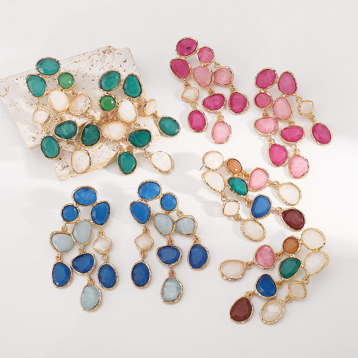 collier chaîne multicolore avec breloques de mer en émail - CORALIA 