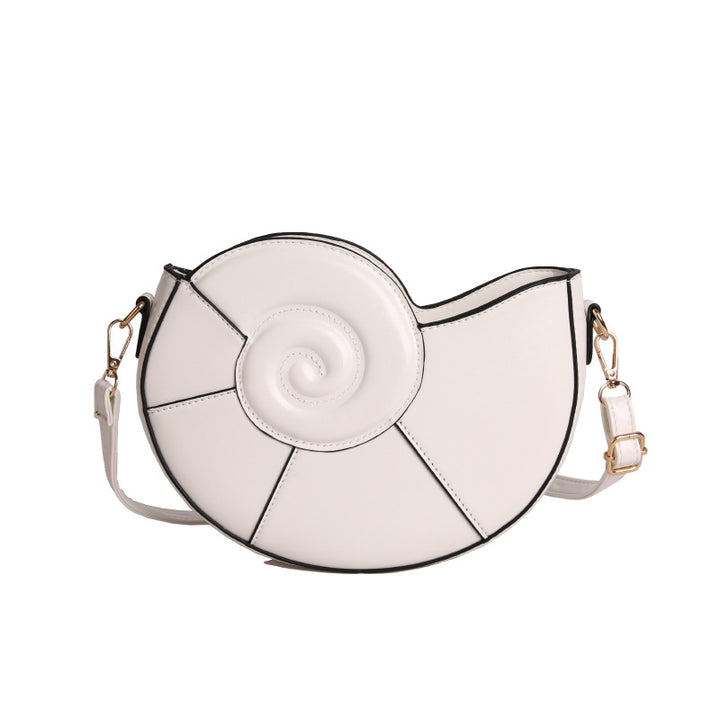 spiral shell crossbody bag with curved design – NAUTILA