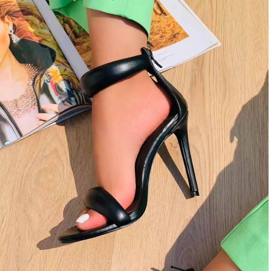strappy stiletto sandal with ankle cuff - AUREABI